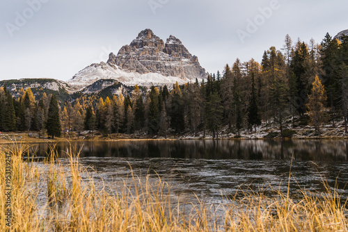 Mountain Landscape with Lake and Trees