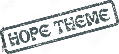 Modern Grunge Rubber Stamp Mark Featuring the Hope Theme for Inspirational Content