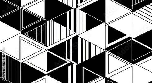 Black and White Geometric Pattern.