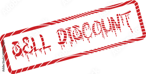 Essential Red Distressed Sale Discount Rubber Stamp for Commercial Marketing and Promotional Campaigns