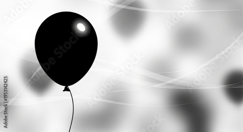 Black Balloon in Air Space.