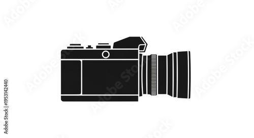 Black Camera Icon Graphic.