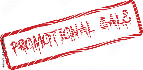 Dynamic red promotional sale grunge rubber stamp for exciting marketing campaigns and offers