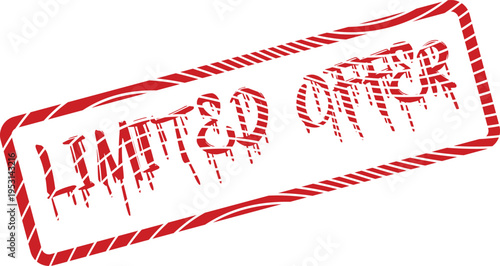 Limited Offer Stamped Mark in Red for Sales Promotions and Exclusive Deals