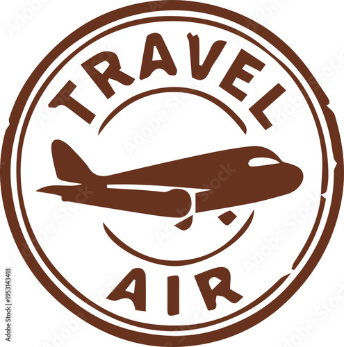 Vintage Air Mail Travel Stamp Collection Retro Aviation Badge Set