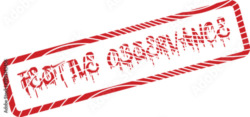 Official Festival Observance textured red stamp for event notifications and holiday celebrations