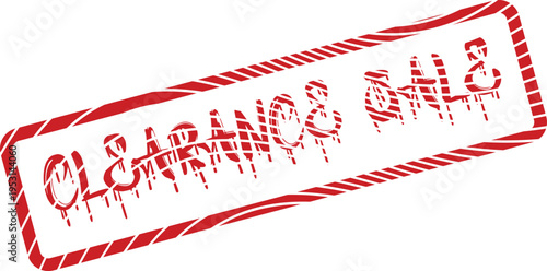 Clearance Sale Red Rubber Stamp Design for Retail Promotions and Inventory Liquidation
