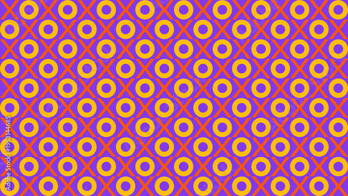 Abstract Geometric Pattern of Circles and Crosses