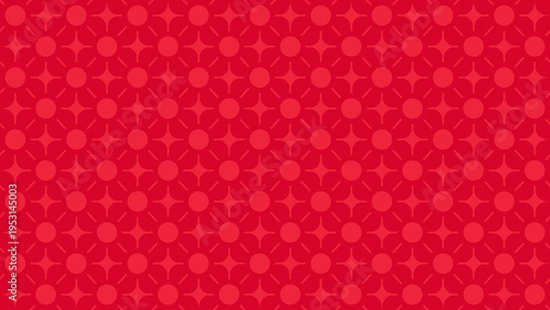 Seamless Red Geometric Floral Pattern Background