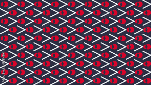 Red Eyed Chevron Pattern