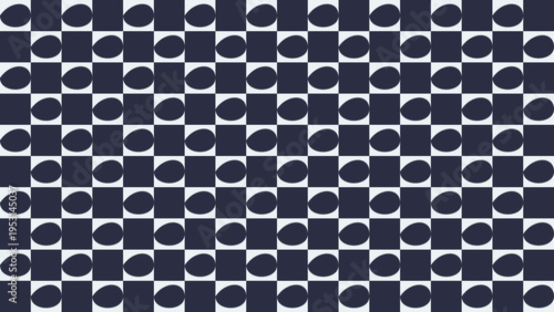Optical Illusion Pattern with Ovals and Squares