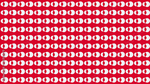 Red and White Circle Pattern Background