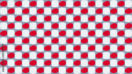 Red and White Checkered Egg Pattern
