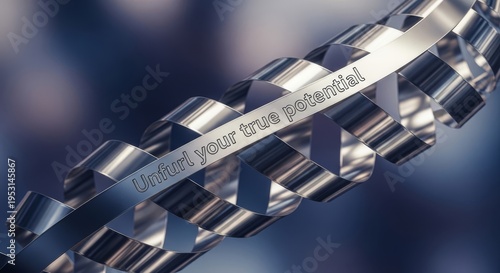 Metallic Ribbon Spiral Unfurling Potential