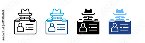 Identity Theft multiple icon