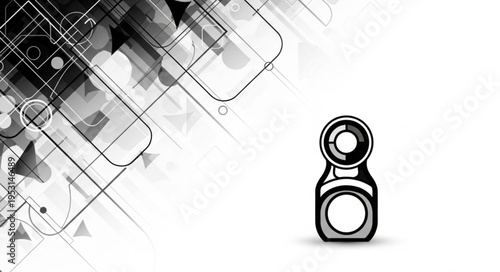 Camera on white background.