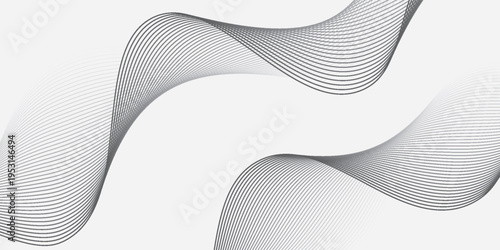 Abstract wave element for design. Digital frequency track equalizer. Stylized line art background. Vector illustration. Wave with lines created using blend tool.