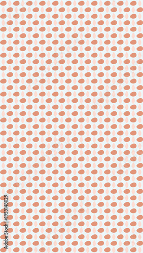 Peach Spotty Seamless Pattern on White Background vector background