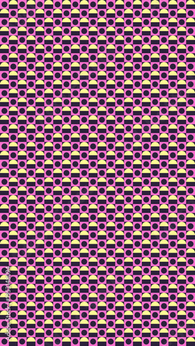 Geometric Pattern with Pink and Black Elements vector background