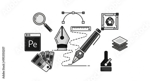 Graphic Design Elements Icons.