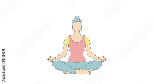 Woman in yoga lotus position.