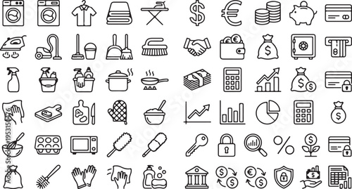 Business Finance Icons and Symbols.