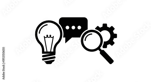 Innovation Idea Light Bulb Gear.