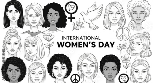 International Womens Day Faces.