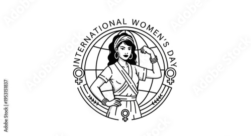 International Womens Day Logo Illustration.