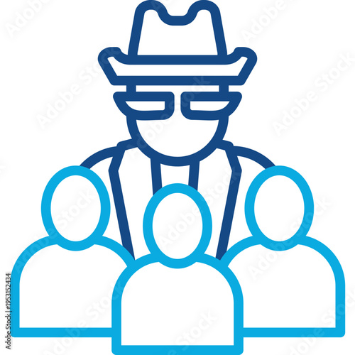 Organized Crime line color icon