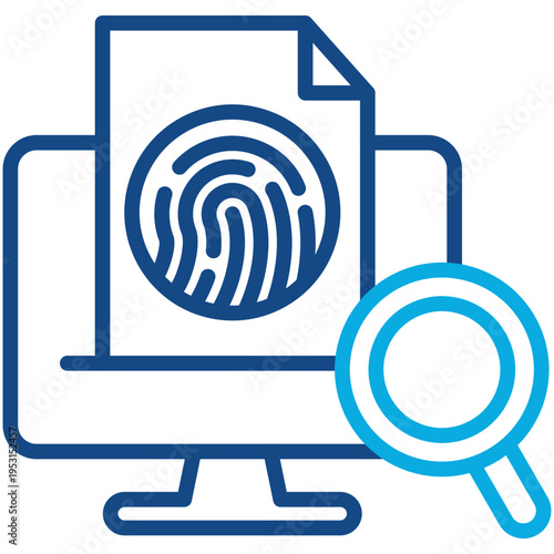 Digital Forensics line color icon