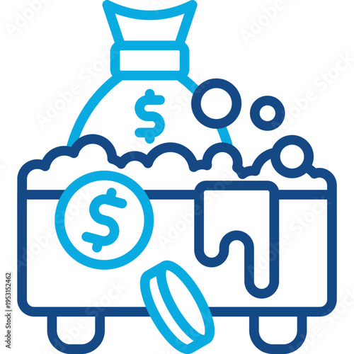 Money Laundering line color icon