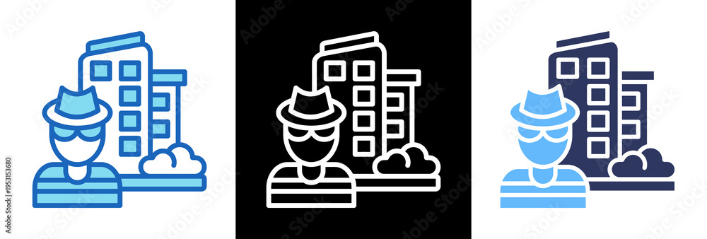 Fototapeta premium Corporate Fraud triplestyle icon