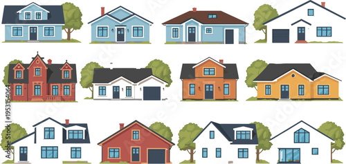 Diverse Collection Of House Illustrations home building