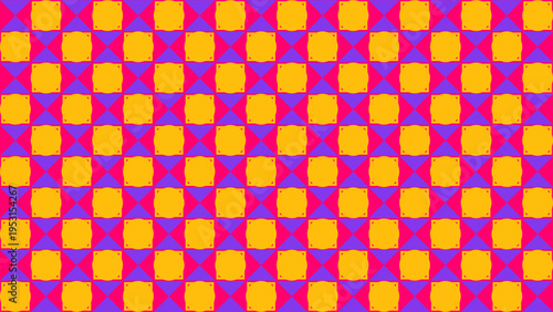 Vibrant Geometric Pattern in Purple Pink and Yellow