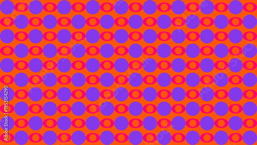 Retro Pattern with Ovals and Circles