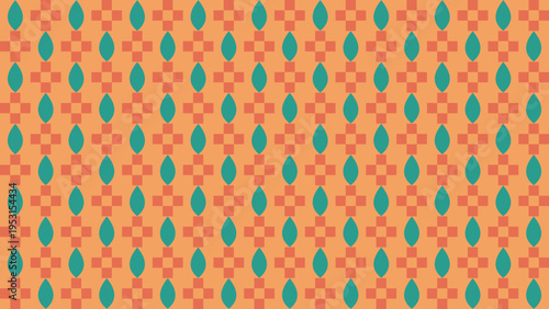 Geometric Orange and Teal Pattern