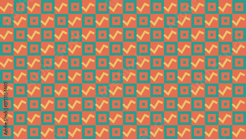 Checkmark and Square Pattern