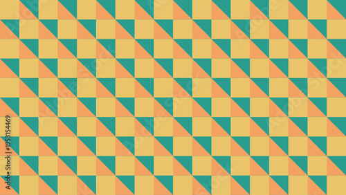 Retro Geometric Pattern with Triangles and Squares