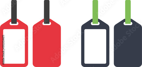 Two Red and Two Dark Blue Price Tags label sale