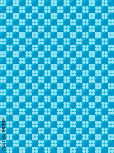 Aqua Floral Checkerboard Pattern Background vector background