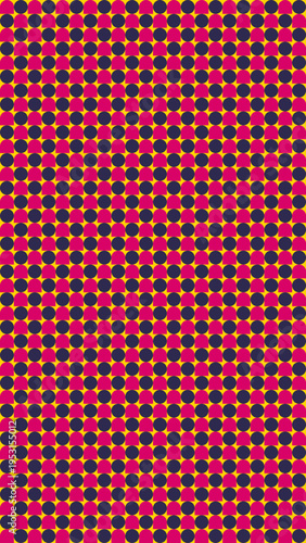 Geometric Pattern with Dots on Pink Background vector background