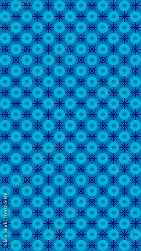 Teal Floral Repeating Pattern Background vector background