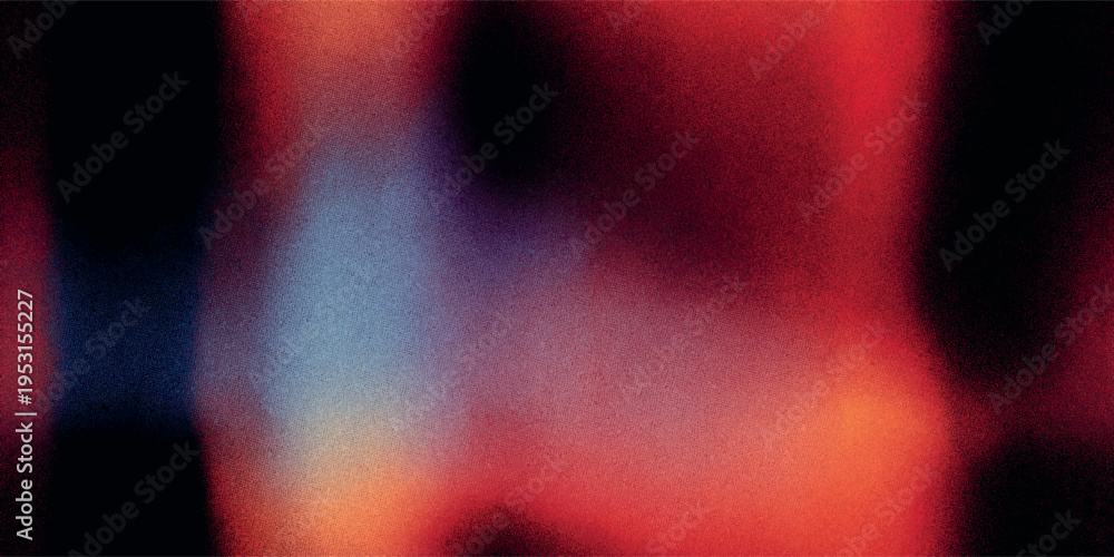 Fototapeta premium Warm red and orange grainy gradient for design, textiles, and packaging with a retro frosted glass texture and vibrant light leak effect