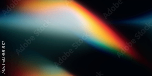 Vibrant rainbow prism light leak seamless pattern with blurry lens flare effects for creative branding and modern design.