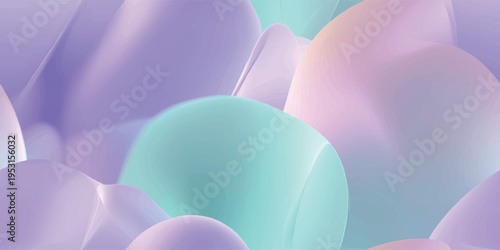 Ethereal pastel silk waves seamless pattern with holographic glow and fine mesh texture for feminine fashion design.