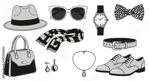Mens Fashion Accessories Set.