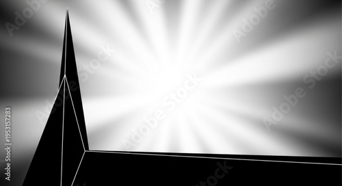 Steeple of a church building.