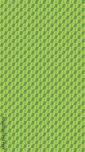 Green Cube Pattern with Number One Seamless