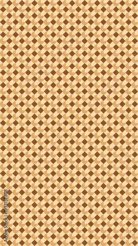 Abstract Geometric Diamond Pattern in Earth Tones